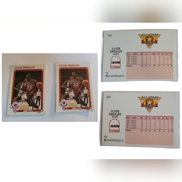 1991 WEST RAW MINT NBA HOOPS ALLSTAR KEVIN DUCKWORTH CLYDE DREXLER JOHN STOCKTON - Picture 8 of 8